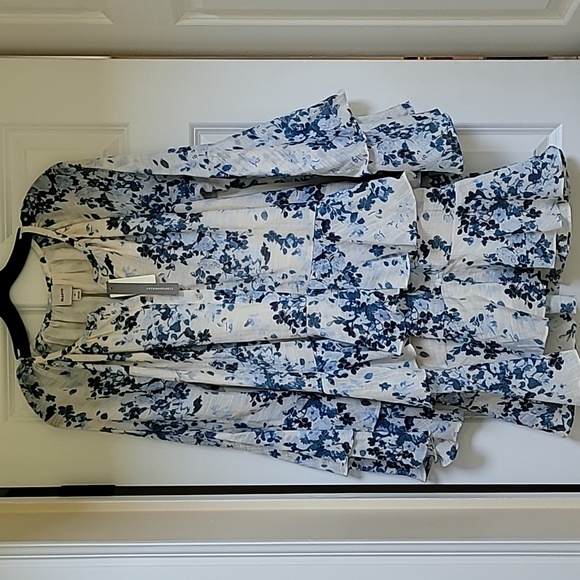 Anthropologie Maeve Long-Sleeve V-Neck Mini Swing Dress - Picture 5 of 11